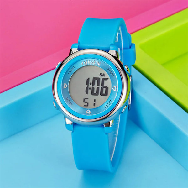 Relogio 2022 OHSEN Mode dam Sportklockor män Vattentät LED digital watch män kvinnor multifunktion flicka pojke armbandsur Black