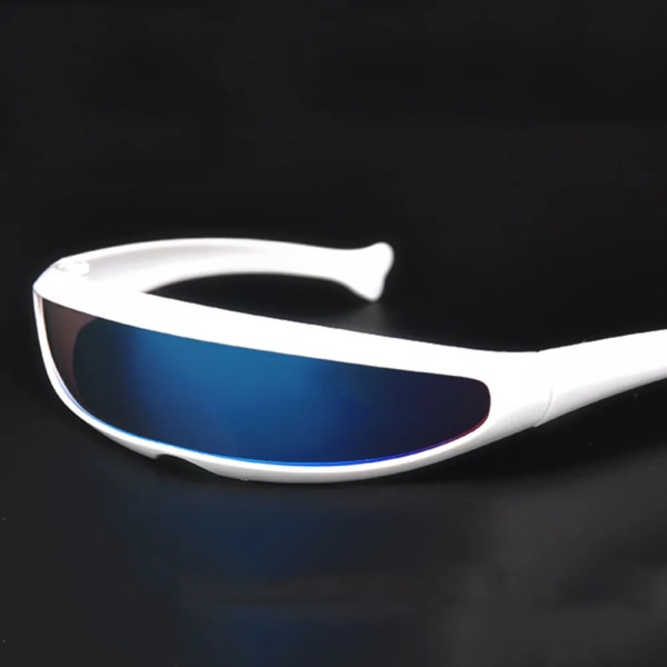 Futuristic Narrow Cyclops Visir Solglasögon Laser Glasögon UV400 Personlighet Spegellins Kostym Glasögon Glasögon Herrglasögon New Style 02 Other