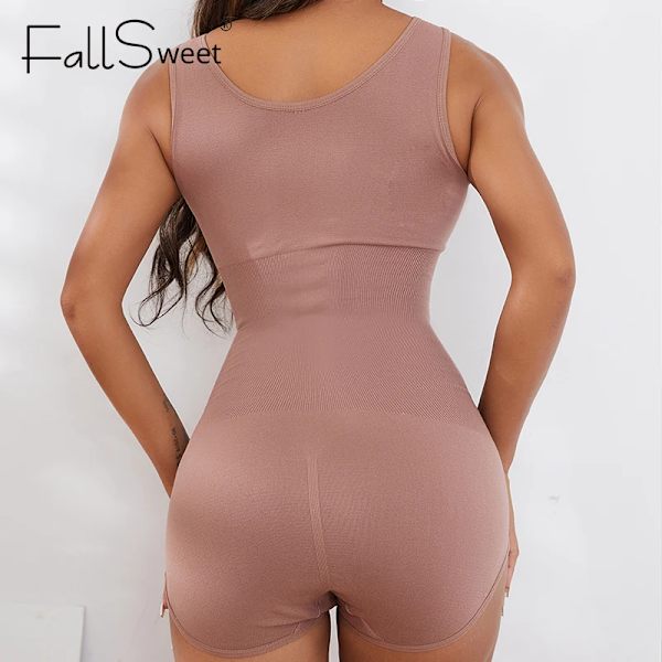 FallSweet Body Shapewear Dam Shapers Butt Lifter Korsett Waist trainer Kroppsformare Magen Bantning Shapewear brown 5XL