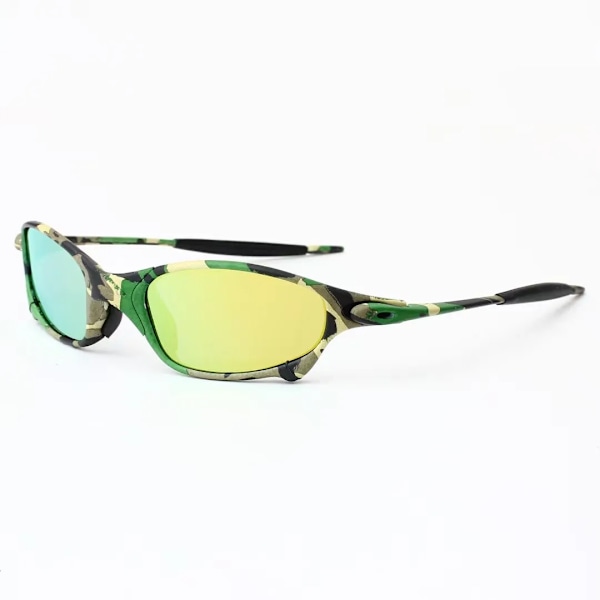 MTB Man Polarized Solglasögon Cykelglasögon UV400 Fiskesolglasögon Metall Cykelglasögon Cykling Glasögon Ridglasögon B2-5 Silver