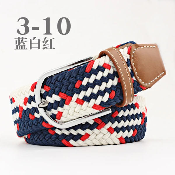Canvasbälte utomhus taktiskt bälte unisex högkvalitativ canvasbälte för jeans Man Lyxiga Casual Straps Ceintures Bälten för kvinnor FB blue white red 3.3cmX107cm