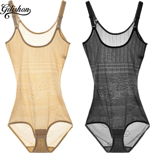 Body Shapewear Kvinnor Bantning efter förlossning Underkläder Helkroppsformare Bantning Skida Butt Lifter Midjekorsett Plus Size skin M