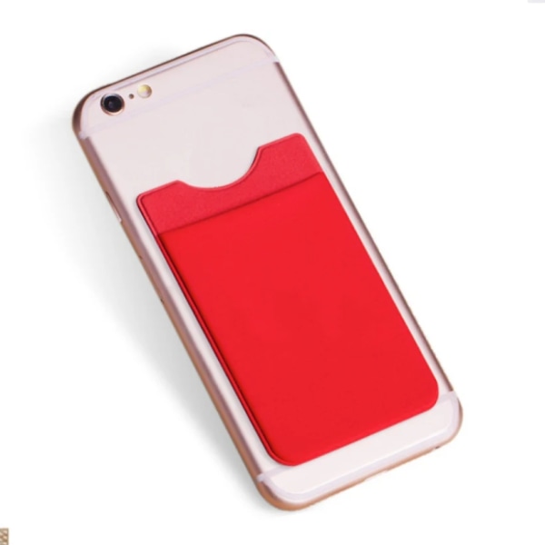 9,9*5,5 cm Dammodeadhesiv Elastisk Lycra Mobiltelefon Case Herr ID Kreditkortshållare Pocket Stick 2019 Orange