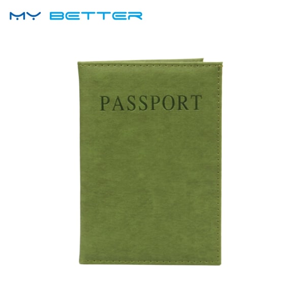 1st Mode Ny PU Kvinnor Passhållare Par Modeller Flickor Rese Cover Unisex case Man Korthållare light green