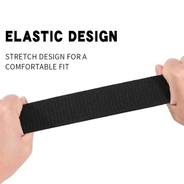 Nytt taktiskt bälte magnetiskt spänne elastiskt bälte med snabbkoppling Casual Nylon Träningsbälte Herrbyxa Bälte YD881 Black(.1842) 125cm(.1842)