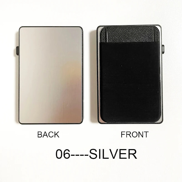 Smal RFID mode pop-up tryckknapp case med elasticitetspåse Stöldskydds Creative Smart Wallet Ny namnkortshållare Silver
