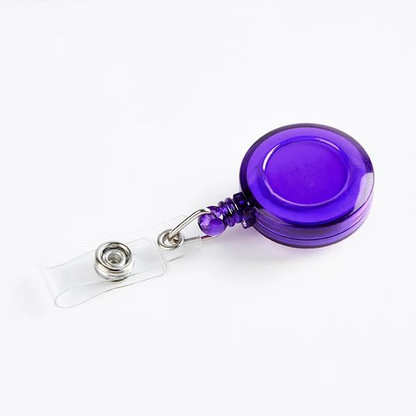Mode Kvinnor Män Korthållare Klämma Infällbar märkesrulle Sjuksköterska Läkare Studentutställning ID-kortklämmor Badgehållare Purple  A