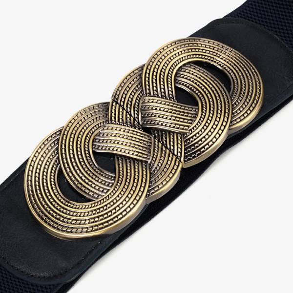 Kvinnors brett bälte Kvinnlig Designer Mode Elastiskt band Klänning Jacka Lyxigt Bälte Tillbehör för kvinnor Brett bälte x218 Style 2-Red 60cm