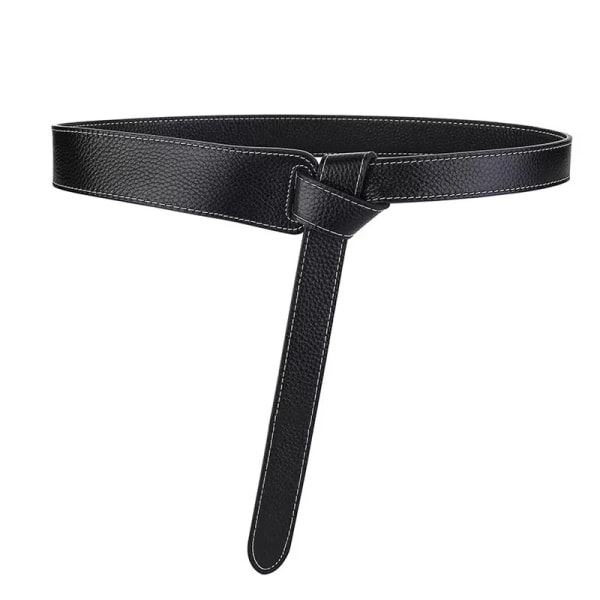 Breda korsettbälten för kvinnor Lång knut Mjukt Pu-läder Dam Midja Plus Size Klänning Bälte Kvinna Cummerbunds Designer midjeband black belt 118x3.8cm