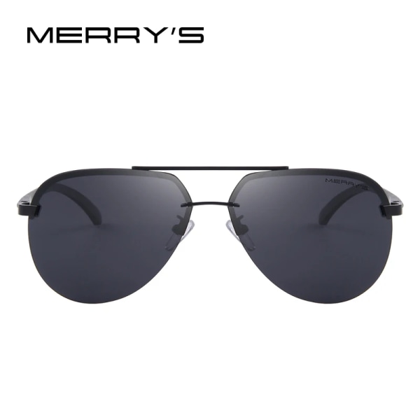 MERRYS Brand Herr 100 % polariserad aluminiumram Solglasögon Mode Körsolglasögon för män S8281 C02 Gray