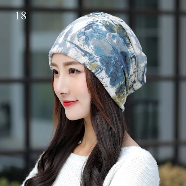 Damhatt Blomma Beanie Sommar Höst Tunna Beanies Hattar För Kvinnor Dam Huvudbonad Turban Hatt Kvinnlig Bonnet Öra Hatt Mode Type 18