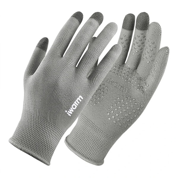 Outddor Varma Vinterhandskar Herr Dam Motorcykelhandskar Termisk Fleece Vattentäta Anti-Slip Pekskärm Helfinger Skidhandskar Gray