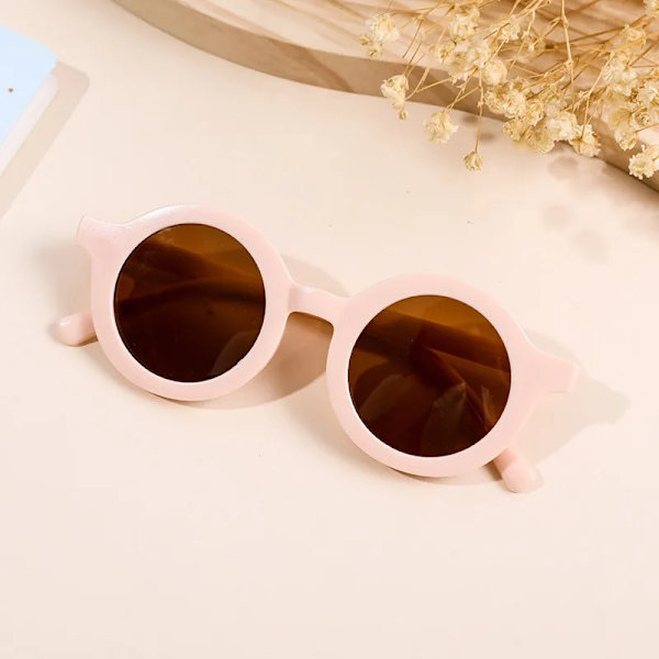 2023 Mode Runda Barn Solglasögon Klassiska Söta Flickor Pojkar Barn Solglasögon UV400 Skyddsglasögon Baby De Sol Gafas C-pink