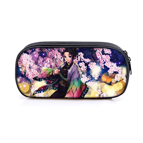 Anime Demon Slayer Kimetsu No Yaiba Canvas Case Pennfodral Dragkedja Sminkväska Pen Brevpapper Väska catoon Pennlåda qbbguimie07