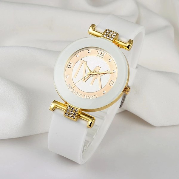 watch Dam Quartz Watch Topp Märke Dam Casual Lyx Kristall Silikonklocka Dam Klänning Watch Present Relogio Feminino Hodinky Red