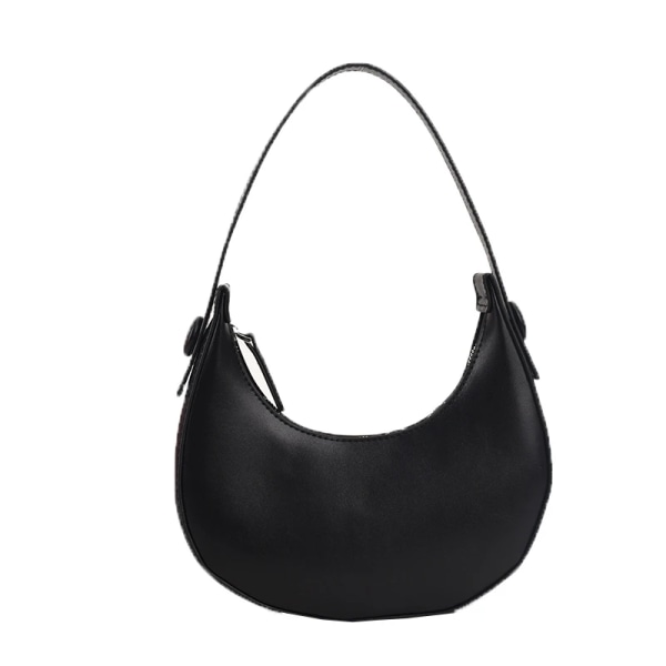 Mode Armhåla väskor för kvinnor Söt Half Crescent Väska Läder PU-väskor och handväskor Designer axelväska Liten handväska black shoulder bag 21X20X6cm