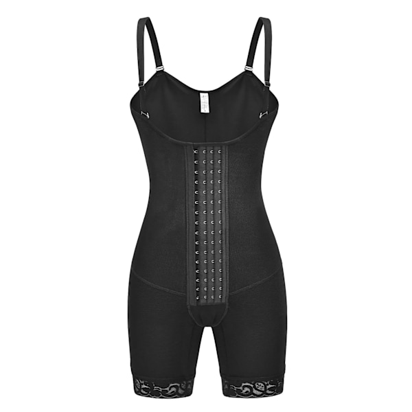 Plus Size Full Body Shapewear Magkontroll Skims Bantningskorsett Long Shaper Bysthållare och ärmar Fajas Colombianas Reductoras 7206 Black S