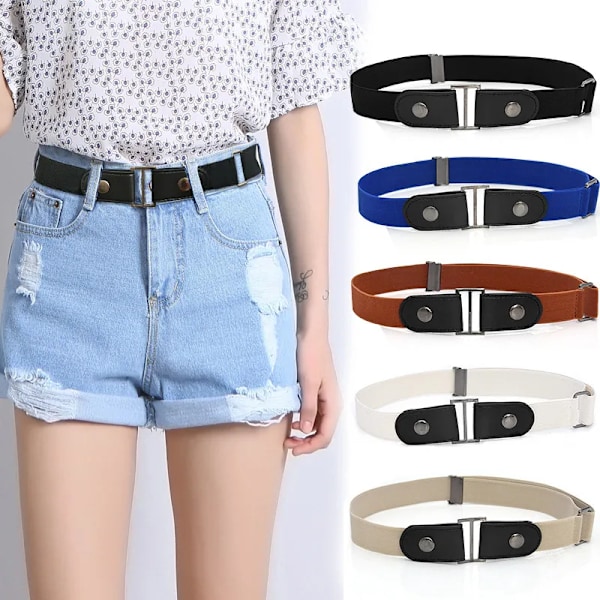 Enkelt Bälte Utan Spänne Elastiska Bälten För Dam Stretchrem Herr Jeans Cintos Utdragbar Barn Pojkar Flickor Cinturon Mujer-rem stripe belt 85-120cm