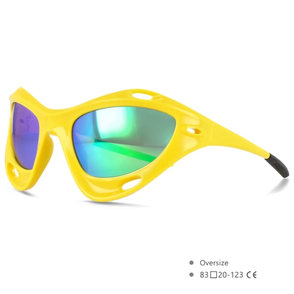 55381 Nya Y2K Solglasögon Män Sport Trendiga Produkter Dam Outdoor Solglasögon Dam Glasögon Driver Goggles Uv400 YellowGreen china