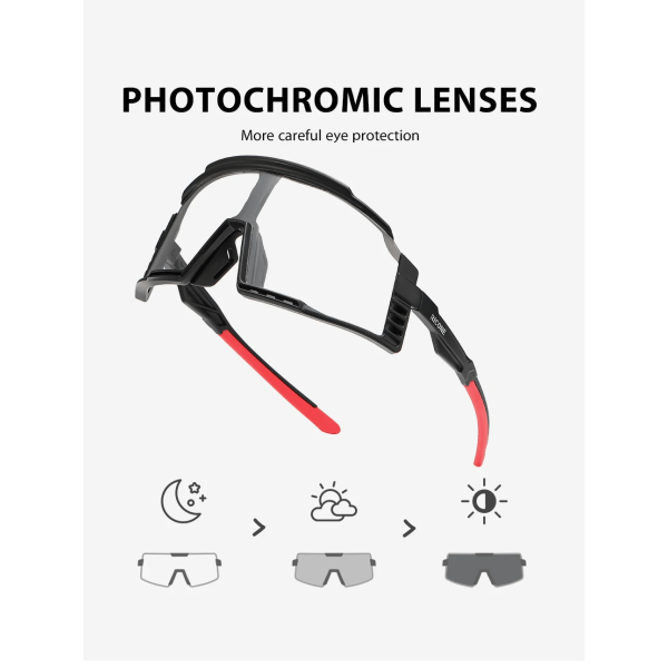 RICONE Photochromic Solglasögon Glasögon Utomhuscykling Män Kvinnor Sport Fiske Glasögon Glasögon Cykelglasögon RB1