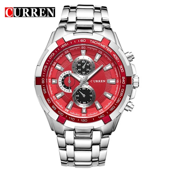 Curren Brand Herr Klockor Lyx Sport Quartz-Watch 30M vattentäta klockor herr helt rostfritt stål Herr Armbandsur relojes 17r