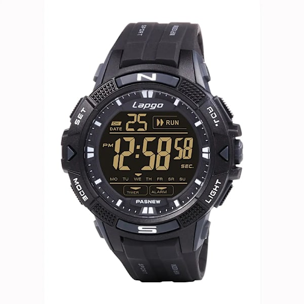 Original Vattentät Digital Dyk Klockor Män Elektronisk Handklocka Pojke Watch Feelnever Utomhus Sport Armbandsur Man Black