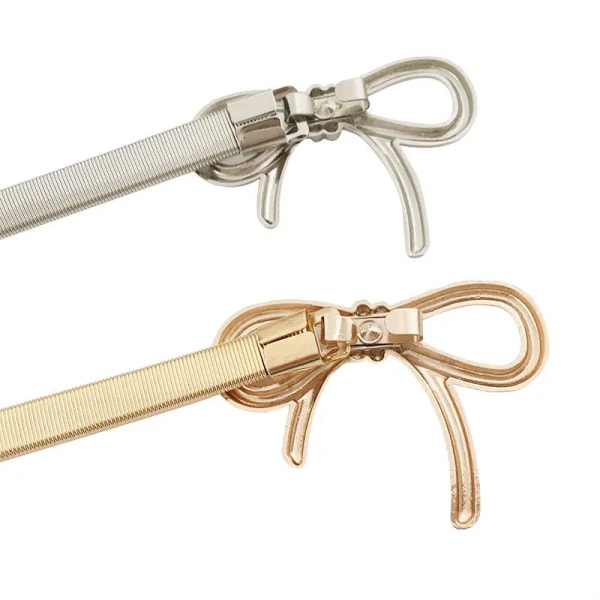 Brett resårbälte Enfärgad Korsettbälte Metallspänne Dammode Cummerbands Stretch Cinch Midjeband Klänning Midjebälte #YY Gray