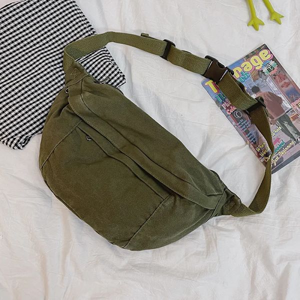 Axelväskor i canvas med stor kapacitet Solid mjuk denim Fritids- eller resväska för kvinnor Mode Fatchels Vinterpaket Green(.225) Large Capacity Bag(.225)