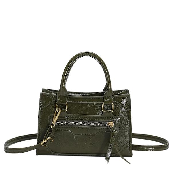 Designerväska Lyx Ny stil Handväska För Kvinna Läder Damväska Trendig Enfärgad Crossbody axelväskor Hög kvalitet Green 2 shoulder bag (20cmMax Length30cm)