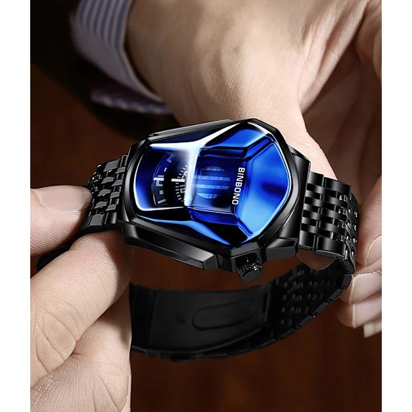 2021 Ny design Toppmärke Lyx Män Sport Vattentät Watch 3D Glas Quartz Klockor Man Klocka Armbandsur Casual Chronograph silver