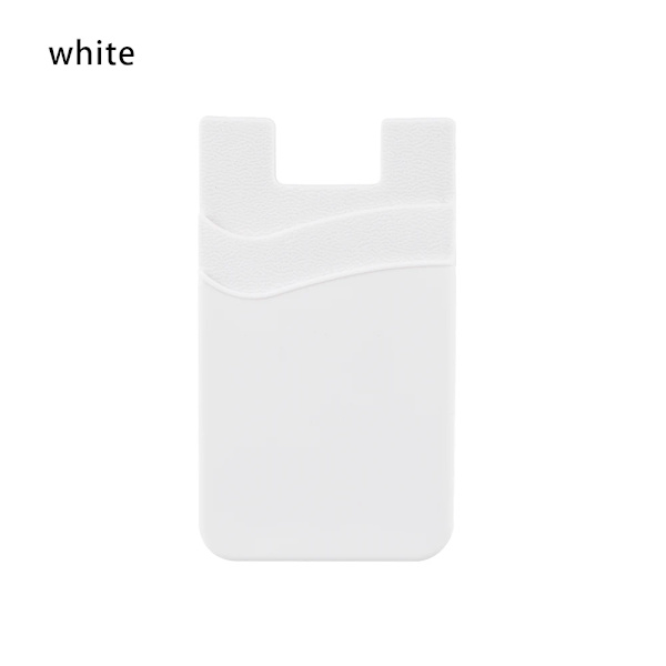 1PC Mode Silikon Case Självhäftande korthållare Universal Mobiltelefonficka Stick On Kreditkortsväskor Handväska white