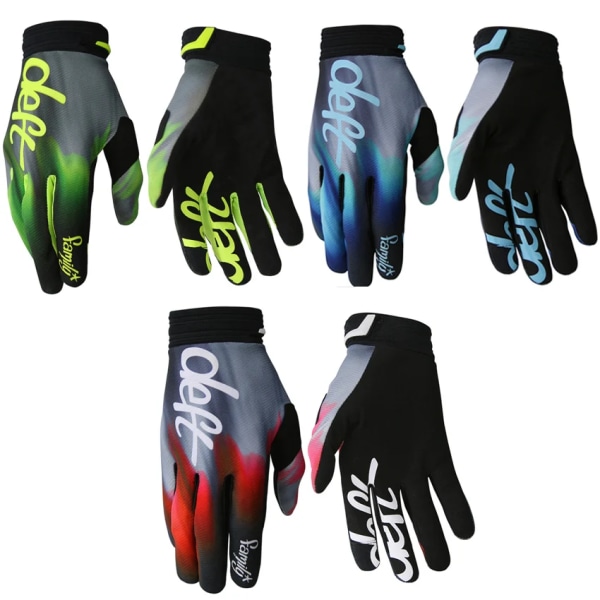 2020 Full Fingers RACING-handskar Motocross AM Bike Gloves MTB Mountain Bike Moto Motorcykel DH Cykelcykelhandskar Red L