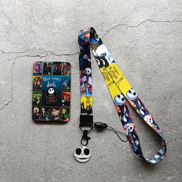 The Nightmare Before Christmas ID-kortshållare Tecknad film Jack Skellington Sally Print Bus Case med rem Type 12