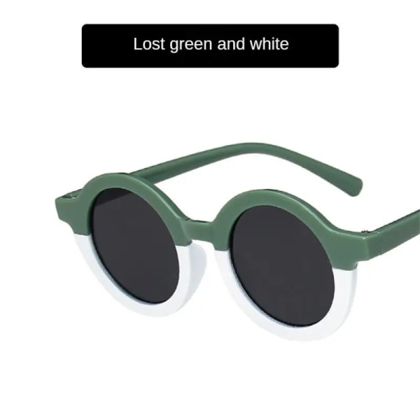 Barn Solglasögon Pojke Flicka Rund Båge Solglasögon Personlighet Mode Festglasögon UV-skydd Glasögon Barn Solglasögon B01