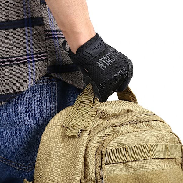 Kamouflage Taktisk Cykelhandske Militär Arméhandskar Sport Skidcykel Klättring Skytte Jakt Ridning Helfingervante Män A9 CamoBlack XL