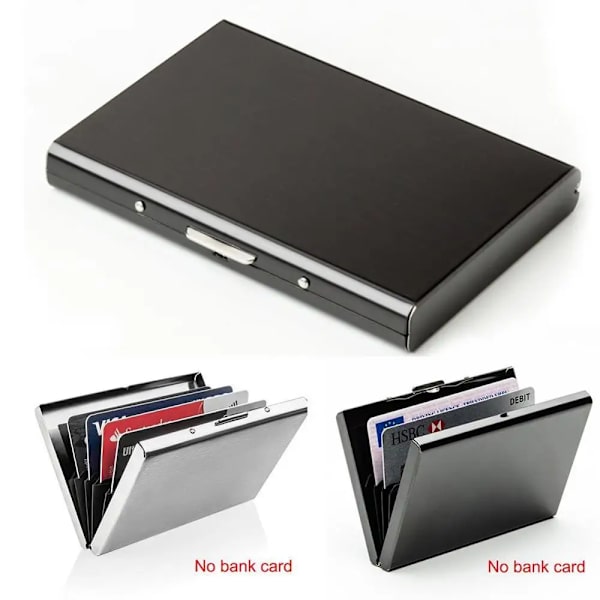 Anti-Scan RFID stål Metall kreditkortshållare Smal blockerande case Case as shown