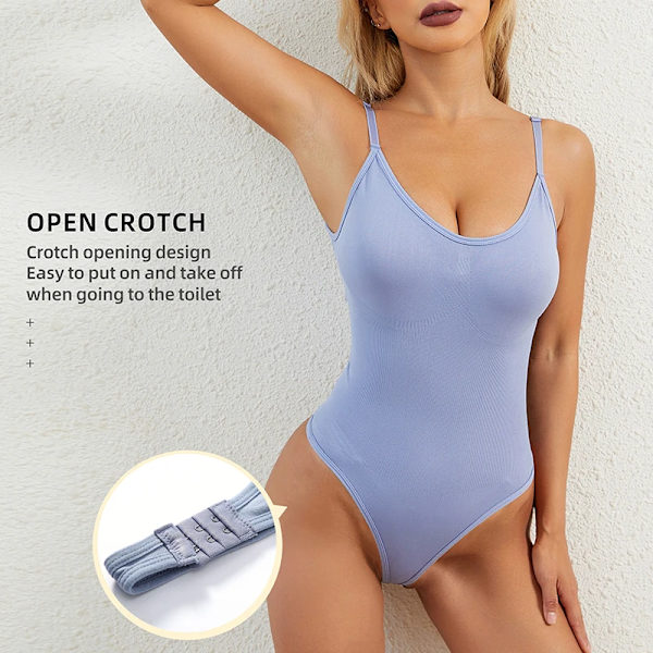 Seamless Shapewear Body Kvinnor Magkontroll Kroppsformare Fajas Colombianas Waist trainer Dam Sexig String Smalning Underkläder Black M
