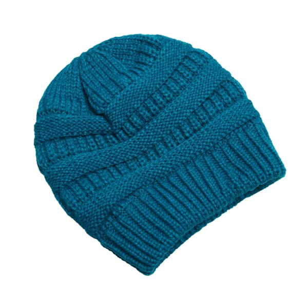 25 Färgade Enfärgade Beanies Kvinnor Stickade Beanie Hatt Mode Höst Vinter Varma Hattar SkulliesCap För Kvinnor Turquoise