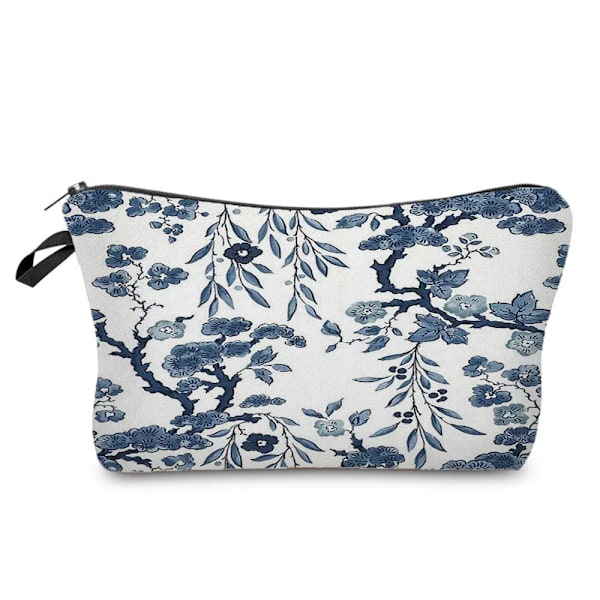 Elegant Dam Flickor Blommor Porslin Geometriskt Abstrakt Mönster Kosmetikaväska Sminkväska Vacker myntväska Retro Tillbehör hz3567 Porcelain Bag