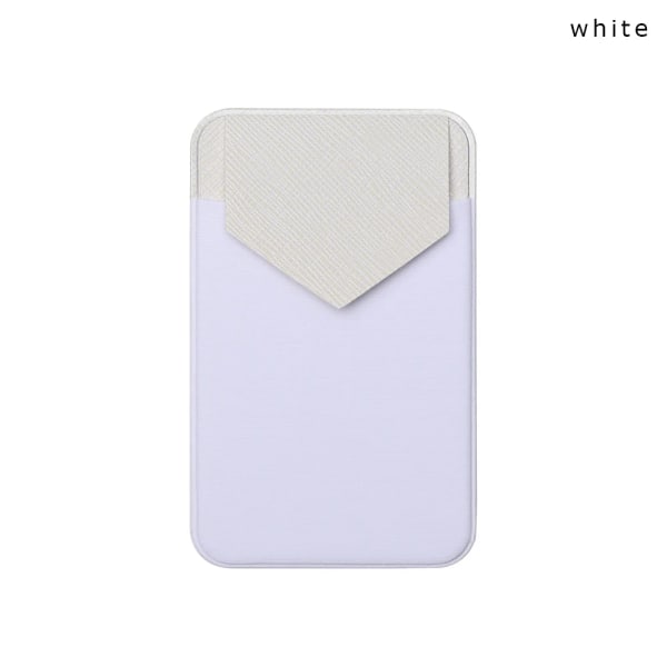 Universal mobiltelefon plånbok korthållare män Elastisk mobiltelefon plånbok Kredit ID-kort hållare självhäftande case klisterväska white