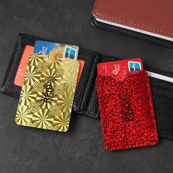 5 st Stöldskyddskorthållare Aluminiumfolie RFID- case Anti-avgasning Korthållare Set Skyddsväska NFC 03-5Pcs