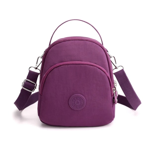 Messenger Bag Causal Kvinnor Axelväska Multi Nylon Kvinna Crossbody-väskor Kvinna Crossbody Moderväska Shoudlerväska Purple 04