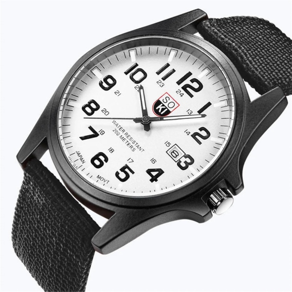 SOKI Sports Watches Man 2021 Mode Casual Man Watch Lyx Herrarmbandsur Relogio Masculino Quartz Military Watch For Herr black