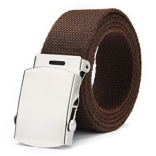 Högkvalitativ canvasbälte unisex lyxrem taktisk militär canvas midjeband Utomhusträningsbälte metallspänne bälten 3,8 brett khaki 100cm