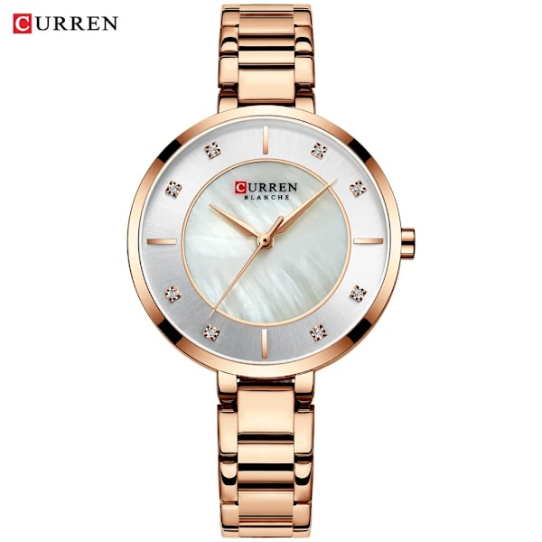Curren Kvinnor Klockor Rose Gold Topp Märke Lyx Watch Dam Quartz Vattentät Dam Armbandsur Dam Flickor Klockor Klocka blue