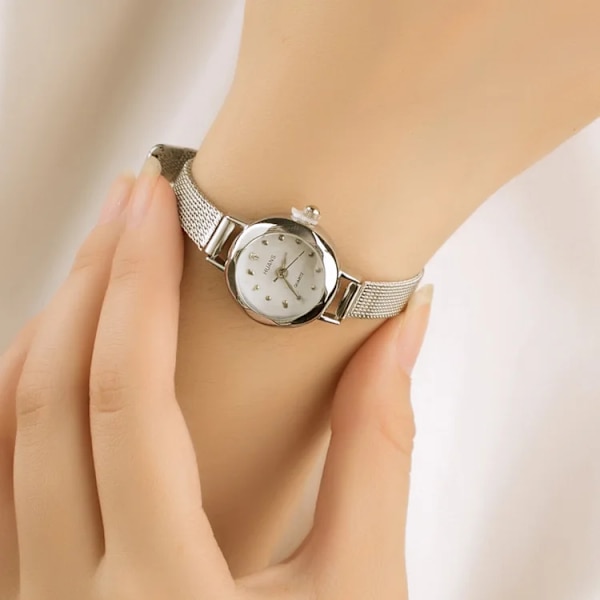 Nya Top Dam Klockor Dam Guld Casual Quartz Armband Watch Dam Metal Mesh Rostfritt Stål Klänning Klockor Relogio Feminino gold