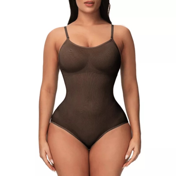 Body Shapewear Dam Shapewear Magformare Höftlyftskorsett Lår Smalare Waist trainer Reduktivt Slimmande Underkläder Brown-A M