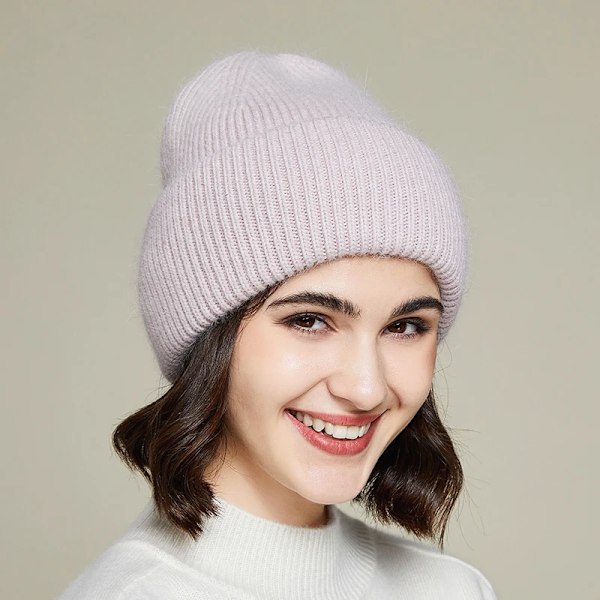 Visrover 9 Färger Unisex Solid Färgade Mössor Vinterhatt För Kvinna Stickad Bonnet Acryl Kvinna Höst Varma Skullies 4-lurex mocha