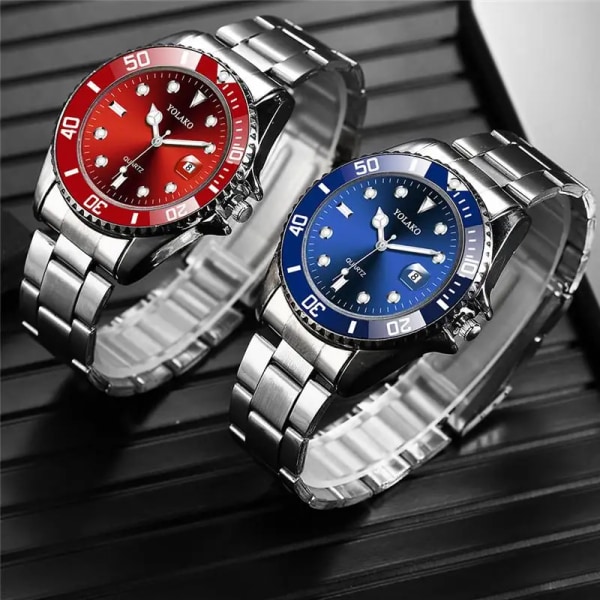 2021 Minimalistiska herrmodemärke Klockor Enkel watch Herr Business Rostfritt stål Mesh bälte Quartz Watch Relogio Masculino Blue