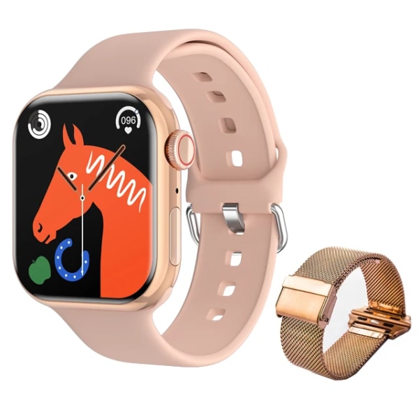 Ny iw9 Amoled Smartwatch Bluetooth Call Herr Sport Fintess klockor Dam Custom Watch Face Series 8 Smart Watch för Apple Watch Pinik mesh